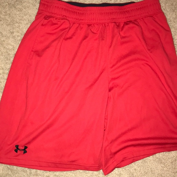 mens red under armour shorts